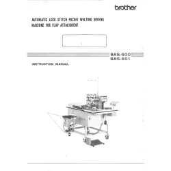 Manual instructiuni utilizare pentru masina industriala de cusut Brother BAS-600