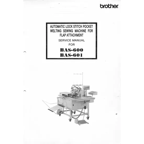 Manual service pentru masina industriala de cusut Brother BAS-601