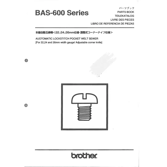 Manual tehnic pentru masina industriala de cusut Brother BAS-600 Series