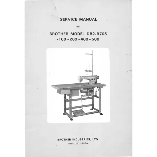 Manual service pentru masina industriala de cusut Brother DB2-B705-200