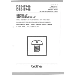 Manual tehnic pentru masina industriala de cusut Brother DB2-B746