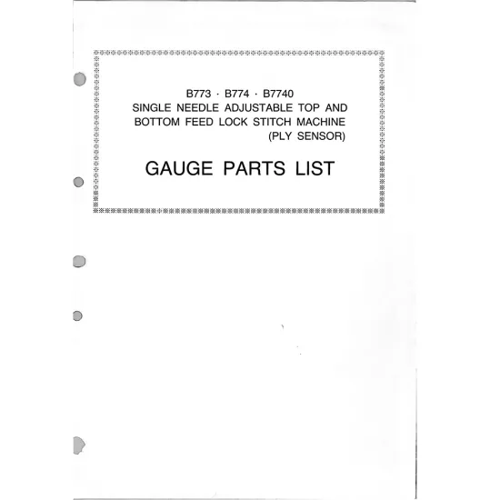 Manual picioruse, placute, transportori pentru masina industriala de cusut Brother DB2-B773