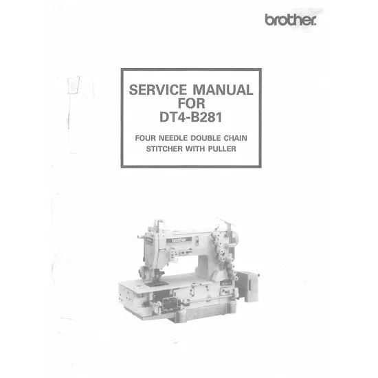 Manual service pentru masina industriala de cusut Brother DT4-B281