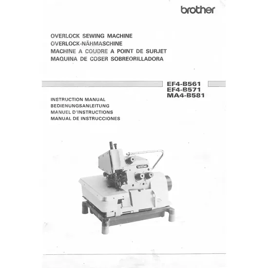 Manual instructiuni utilizare pentru masina industriala de surfilat Brother EF4-B571