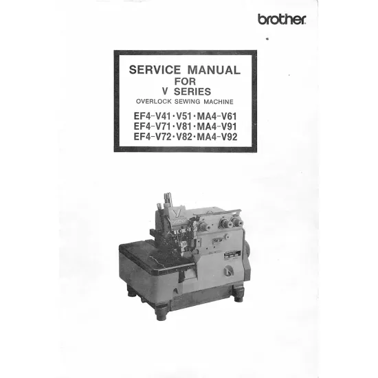 Manual service pentru masina industriala de cusut Brother EF4-V71
