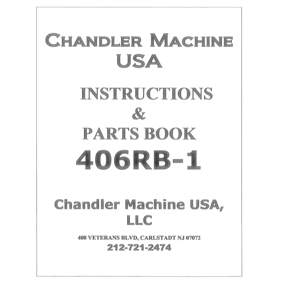 Manual tehnic pentru masina de cusut industriala Chandler 406RB-1
