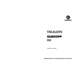 Manual tehnic pentru masina de cusut industriala Durkopp Adler 205