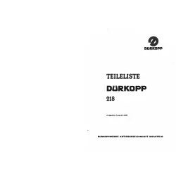 Manual tehnic pentru masina de cusut industriala Durkopp Adler 218