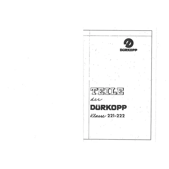 Manual tehnic pentru masina de cusut industriala Durkopp 221
