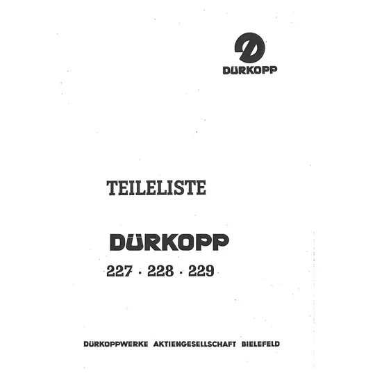 Manual tehnic pentru masina de cusut industriala Durkopp 228