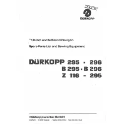 Manual tehnic pentru masina de cusut industriala Durkopp 295