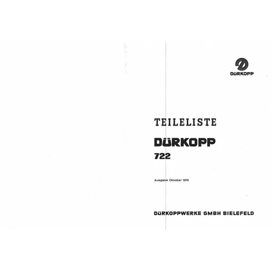 Manual tehnic pentru masina de cusut industriala Durkopp 722