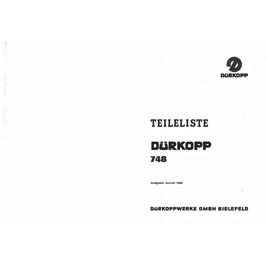 Manual tehnic pentru masina de cusut industriala Durkopp 748