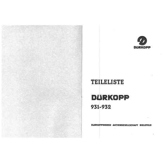 Manual tehnic pentru masina de cusut industriala Durkopp 931