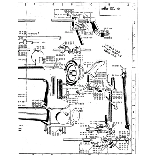 Manual tehnic pentru masina de cusut industriala Durkopp Adler 105