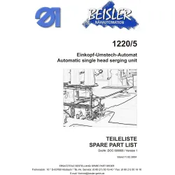 Manual tehnic pentru masina de cusut industriala Durkopp Adler 1220-5
