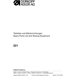 Manual tehnic pentru masina de cusut industriala Durkopp Adler 221