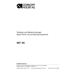 Manual tehnic pentru masina de cusut industriala Durkopp Adler 467-65