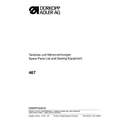 Manual tehnic pentru masina de cusut industriala Durkopp Adler 467