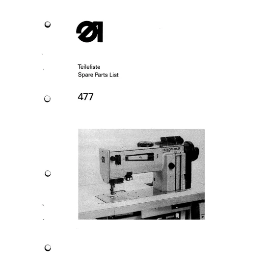 Manual tehnic pentru masina de cusut industriala Durkopp Adler 477