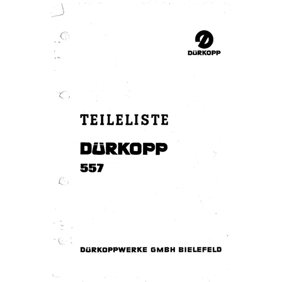 Manual tehnic pentru masina de cusut industriala Durkopp Adler 557