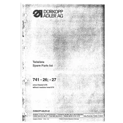 Manual tehnic pentru masina de cusut industriala Durkopp Adler 741-26