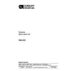 Manual tehnic pentru masina de cusut industriala Durkopp Adler 743-121
