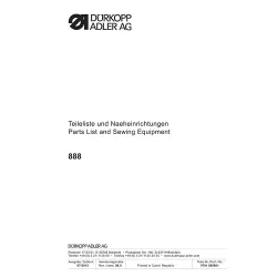 Manual tehnic pentru masina de cusut industriala Durkopp Adler 888