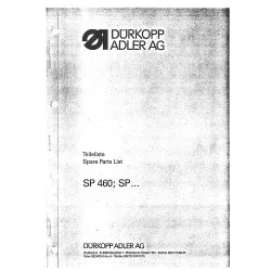 Manual tehnic pentru masina de cusut industriala Durkopp Adler SP460
