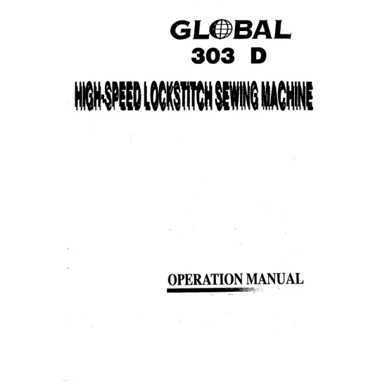 Manual tehnic pentru masina de cusut industriala Global 303-D