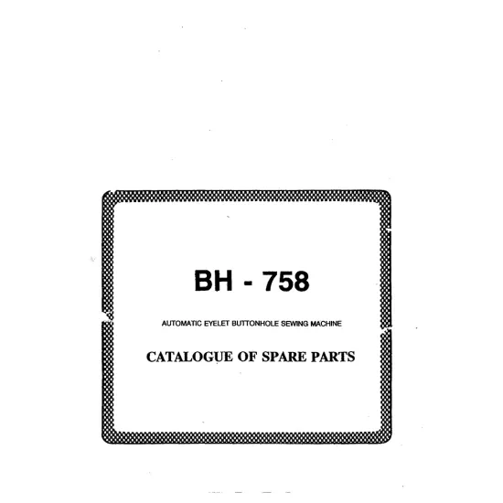 Manual tehnic pentru masina de cusut industriala Global BH-758