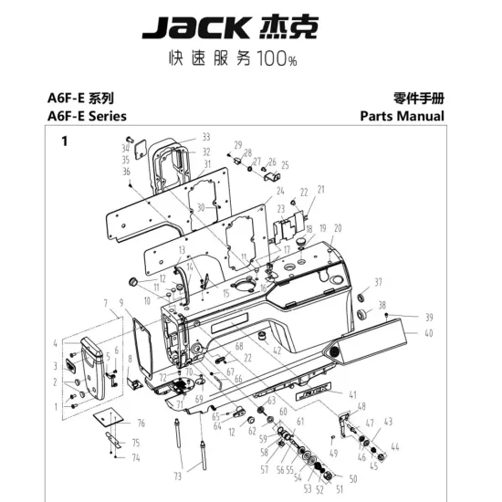 Manual tehnic pentru masina de cusut industriala Jack A6F-E
