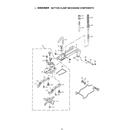Manual tehnic pentru masina industriala de cusut nasturi Jack JK-T1377E