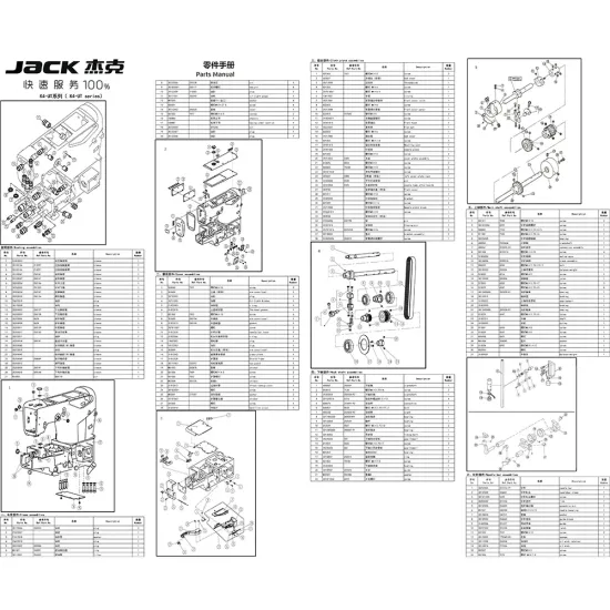 Manual tehnic pentru masina de cusut industriala Jack K4-UT