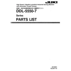 Manual tehnic pentru masina de cusut industriala Juki DDL-5550-7