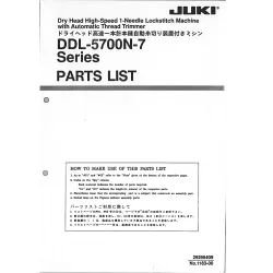 Manual tehnic pentru masina de cusut industriala Juki DDL-5700N-7 Series