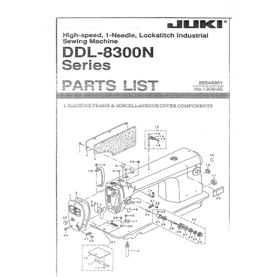 Manual tehnic pentru masina de cusut industriala Juki DDL-8300N