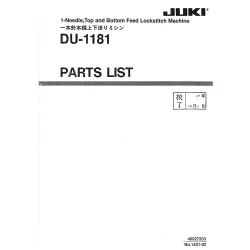 Manual tehnic pentru masina industriala de cusut Juki DU-1181