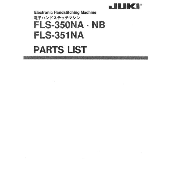 Manual tehnic pentru masina industriala de cusut Juki FLS-350NA