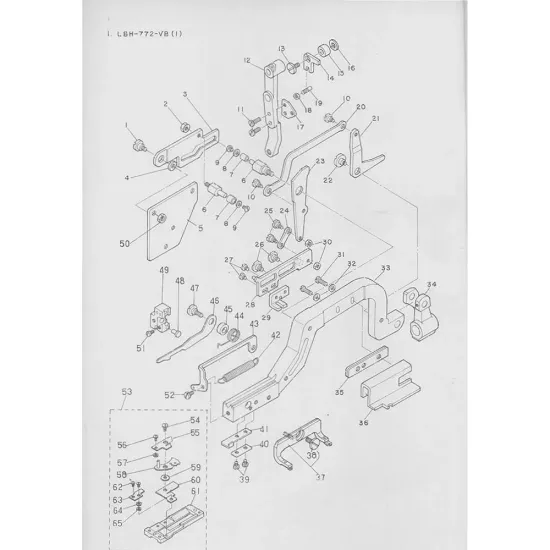 Manual tehnic pentru masina industriala de cusut butoniere Juki LBH-772-VB