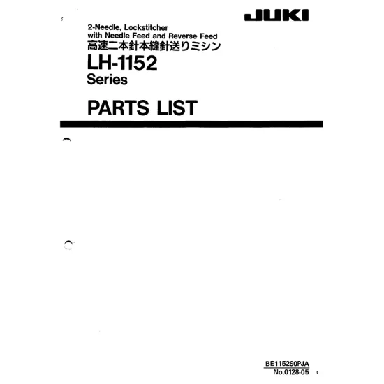 Manual tehnic pentru masina de cusut industriala Juki LH-1152