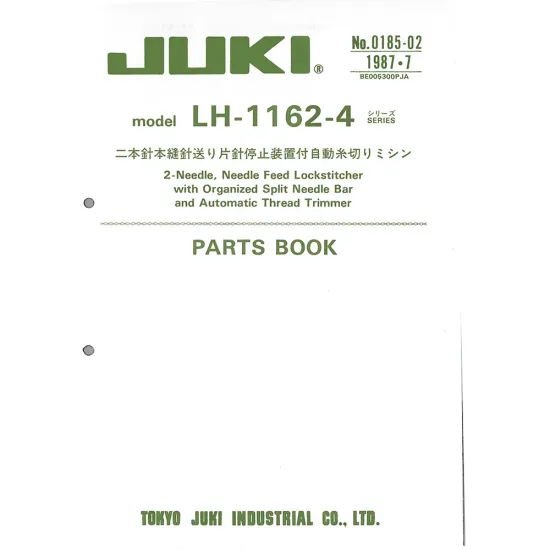 Manual tehnic pentru masina de cusut industriala Juki LH-1162-4