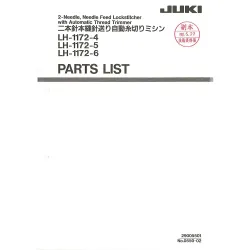 Manual tehnic pentru masina de cusut industriala Juki LH-1172-4