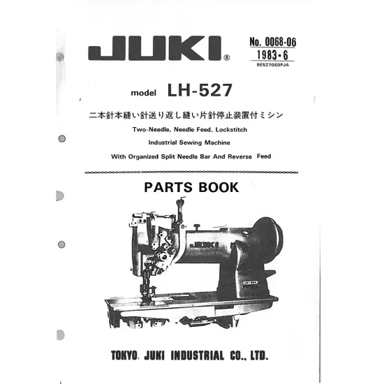 Manual tehnic pentru masina de cusut industriala Juki LH-527