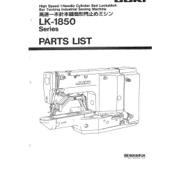 Manual tehnic pentru masina industriala de cusut cheita Juki LK-1850
