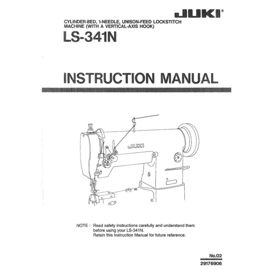 Manual instructiuni utilizare pentru masina de cusut industriala Juki LS-341N