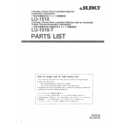 Manual tehnic pentru masina de cusut industriala Juki LU-1510