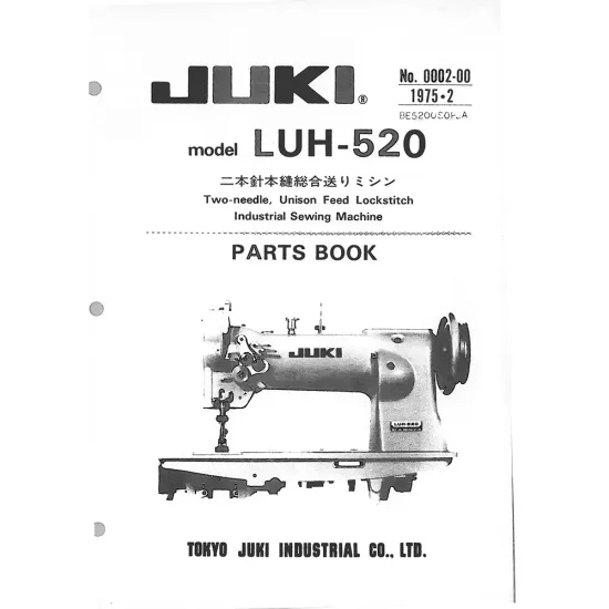 Manual tehnic pentru masina de cusut industriala Juki LUH-520