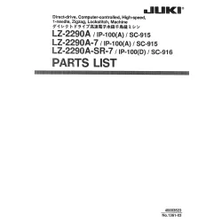 Manual tehnic pentru masina de cusut industriala Juki LZ-2290A