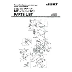 Manual tehnic pentru masina industriala de cusut acoperire Juki MF-7800-H20